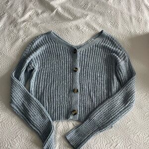 Women's Blue Knit Sweater